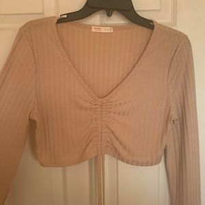 long sleeve crop top